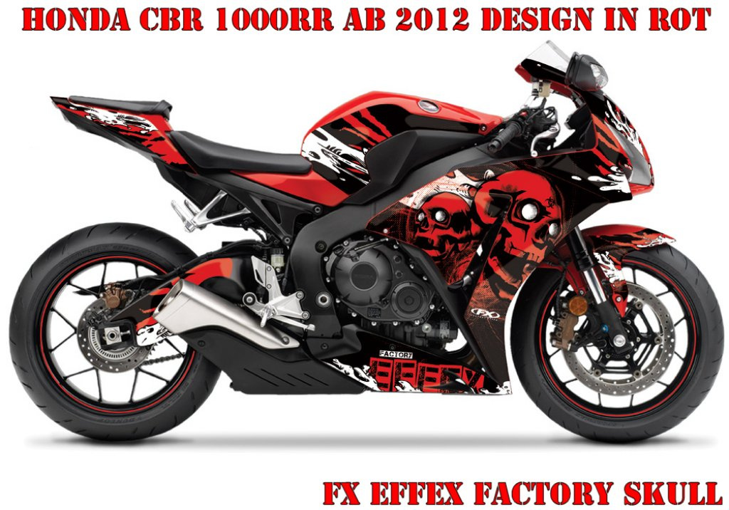 Beispiel Bild für die Farben, Skull Rot für Honda CBR 1000RR 2012-2017